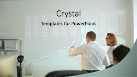  Presentation with forex - Cool new presentation design with office employees watching presentation backdrop and a light gray colored foreground