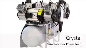  Presentation with dental office - Presentation theme featuring office equipe - dental vacuum pump background and a white colored foreground