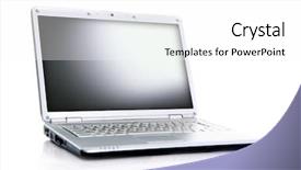  Presentation with professional - PPT theme featuring office equipe - professional laptop isolated on white background and a white colored foreground