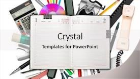  Presentation with diary - Theme consisting of office equipe - set of stationery with business background and a white colored foreground