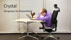  Presentation with posture - Presentation enhanced with office ergonomics - bad sitting posture at workstation background and a soft green colored foreground