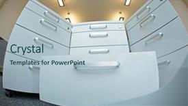  Presentation with eye - Slide deck having office filing cabinets in fish background and a lemonade colored foreground