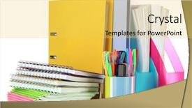  Presentation with white differene - PPT layouts enhanced with office folders and different stationery background and a yellow colored foreground