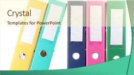  Presentation with blank whiteboard isolated on white - PPT layouts featuring office folders isolated on white background and a  colored foreground