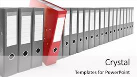  Presentation with file folder - Slides featuring office folders background and a white colored foreground