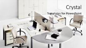  Presentation with furniture - Presentation theme with office furniture - business background and a white colored foreground