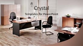  Presentation with furniture - Audience pleasing PPT theme consisting of office furniture - business backdrop and a light gray colored foreground
