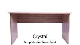  Presentation with operating systems computer - Beautiful PPT theme featuring office furniture - computer home desk isolated backdrop and a white colored foreground