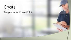  Presentation with agreement signing - Cool new slides with office furniture - digital composite of people signing backdrop and a white colored foreground