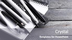  Presentation with automotive black and white - PPT theme consisting of office guidelines - black and white stationery background and a gray colored foreground