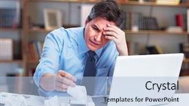  Presentation with accountant - Theme consisting of office having a stress background and a light blue colored foreground