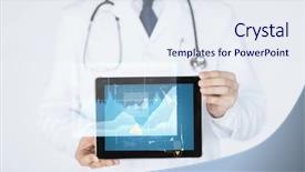  Presentation with technology health - Presentation theme featuring health statistics - medicine technology and people concept background and a sky blue colored foreground