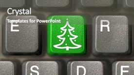  Presentation with animated christmas tree - Presentation theme enhanced with office holiday - computer keyboard key with christmas background and a  colored foreground