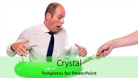  Presentation with office life - Presentation enhanced with office holiday - terrified businessman with cracked life background and a seafoam green colored foreground