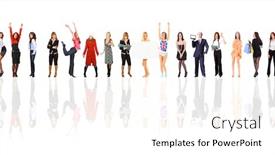  Presentation with diversity - Presentation theme having office idea people diversity background and a white colored foreground