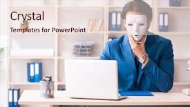  Presentation with industrial espionage - Colorful presentation enhanced with office in industrial espionage backdrop and a lemonade colored foreground