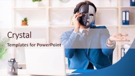  Presentation with industrial espionage - Amazing presentation theme having office in industrial espionage backdrop and a lemonade colored foreground