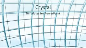  Presentation with high rise building - Slide set enhanced with office interior project management - underside wide angled and perspective background and a cool aqua colored foreground