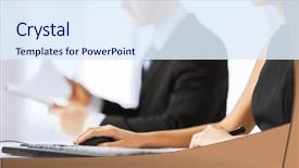  Presentation with team meeting - Cool new slide set with office law and legal concept backdrop and a sky blue colored foreground