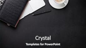  Presentation with cup coffee - Amazing presentation theme having coffee cup notepad and pen backdrop and a dark gray colored foreground