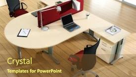  Presentation with office life - Amazing slide set having office life backdrop and a tawny brown colored foreground