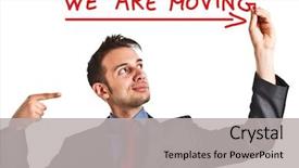  Presentation with friendly - Presentation theme with casual brunette using selfie stick shot in studio background and a lemonade colored foreground