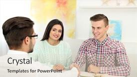  Presentation with tour - Beautiful presentation featuring office of travel company backdrop and a  colored foreground