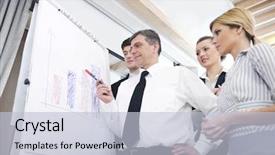  Presentation with board meeting - Amazing PPT layouts having office on a table board backdrop and a  colored foreground