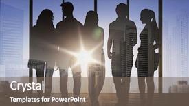  Presentation with tourism business - Amazing theme having office or city airport background backdrop and a gray colored foreground