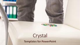  Presentation with office ergonomics - Presentation design having office prank with sharp thumbtacks background and a lemonade colored foreground