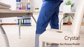  Presentation with office safety fatigue - Audience pleasing slide deck consisting of office prank with sharp thumbtacks backdrop and a lemonade colored foreground