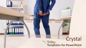  Presentation with office chair - Slides having office prank with sharp thumbtacks background and a lemonade colored foreground