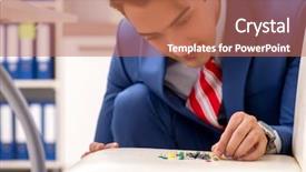  Presentation with unique red chair - Amazing slides having office prank with sharp thumbtacks backdrop and a red colored foreground