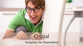  Presentation with office chair - Colorful PPT theme enhanced with office prank with sharp thumbtacks backdrop and a lemonade colored foreground