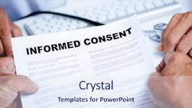  Presentation with front office - Beautiful PPT theme featuring office reading an informed consent backdrop and a sky blue colored foreground