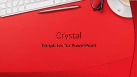  Presentation with coffee cup - Colorful slide set enhanced with office-red-workplace-backdrop backdrop and a red colored foreground