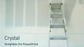  Presentation with new office - Colorful PPT theme enhanced with brown pelican standing on a pier post backdrop and a light blue colored foreground