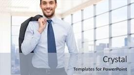  Presentation with office room - Beautiful theme featuring office room or new backdrop and a light blue colored foreground