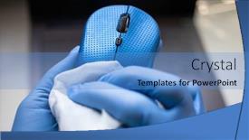  Presentation with office cleaning - Beautiful PPT layouts featuring office-sanitizing-wipe-wiping-mouse backdrop and a teal colored foreground