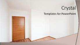  Presentation with white house roof - Amazing presentation having office scene - white empty room with door backdrop and a light gray colored foreground