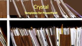  Presentation with cuban cigars in boxes - Amazing presentation theme having office shelves full of files backdrop and a  colored foreground