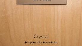  Presentation with office - Theme featuring office-sign-on-wooden-door background and a coral colored foreground