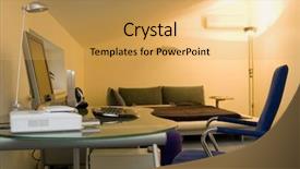  Presentation with work place violence - Presentation with office suite - place for work and relaxation background and a yellow colored foreground