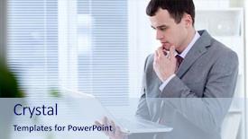  Presentation with get well - Beautiful slide deck featuring office suite - portrait of positive well-dressed businessman backdrop and a sky blue colored foreground