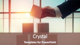  Presentation with business office desk - Presentation design featuring office the concept of leadership background and a violet colored foreground