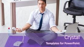  Presentation with stress - PPT layouts having office to cope with stress background and a violet colored foreground