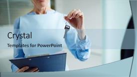  Presentation with realtor - Amazing PPT layouts having office to new tenant backdrop and a light blue colored foreground