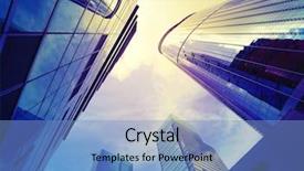  Presentation with skyscraper - Cool new presentation theme with office tower - skyscraper from low angle backdrop and a light blue colored foreground
