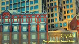  Presentation with office buildings - PPT layouts having office tower - view of different facade background and a  colored foreground