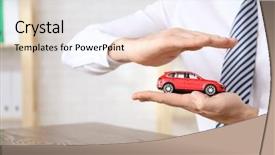  Presentation with vehicle - Amazing slides having office wear protecting car backdrop and a lemonade colored foreground